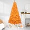 7ft. Pre-Lit Medium Orange Pine Artificial Christmas Tree, Clear Lights